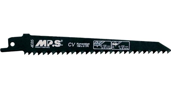 WS steel sabre saw/tiger saw blade for wood pack= 5 pcs, length 250 mm 5 tpi