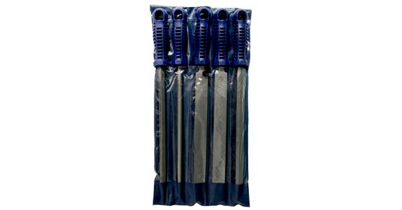 Set of flat hand engineer's files with handle, 5 pieces, length 250 mm, cut 2