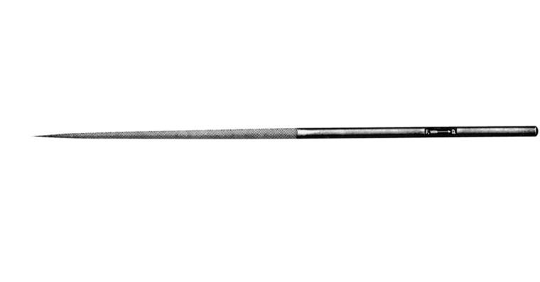 1041590101 Přesný jehlový pilník, kulatý, délka 140 mm, sek 1