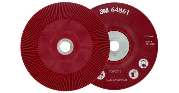 Backing pad, ribbed, red, for Cubitron™ discs 115 mm