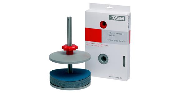 Holder for fibre discs, supports up to dia. 235 mm, cross hole dia. 22 mm