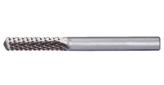 TC bur with centring drill tip for GFRP+CRP, serration FRP, dia. 8x30mm L=65mm
