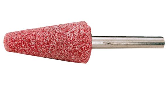 Conical mounted point shank dia. 6 mm corundum pink dia. 20x32 mm