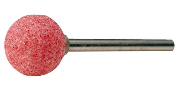 Spherical mounted point shank dia. 6 mm corundum pink dia. 32 mm