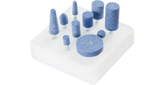Mounted point set 10 pieces TOUGH shank diameter 6 mm grit coarse