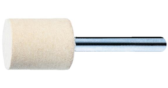 Felt polishing point cylindrical shank dia. 3mm head dia.x length 10x14mm