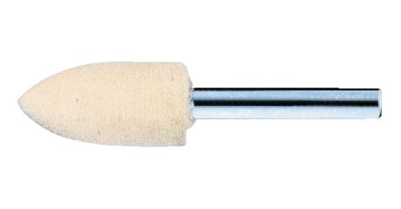Felt polishing point ogival shank diameter 3 mm head diameter x length 10x18 mm