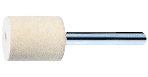 Plstěné lešticí tělísko PFERD, válec, 25x30mm, průměr dříku 6 mm,středový otvor