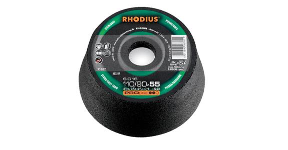 Stone cup wheel, silicon carbide, grain 24, dia. 110/90x55 mm