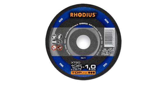 Free-hand cutting disc type XT20 TOP extra-thin fast cut straight 125x1.0