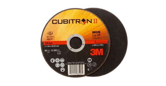 Free-hand cutting discs (stainless steel), CubitronTM II, 180 x 2.5 x 22.20 mm