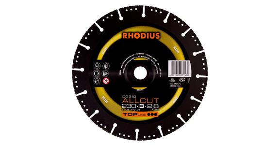 Diamantový řezný kotouč RHODIUS ALLCUT DG 210, pr. 180 mm, 180x3,0x2,5x22,2 mm