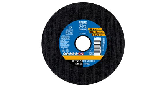 Free-hand cutting disc, straight, universal line PSF STEELOX grit 60 115x1.0 mm