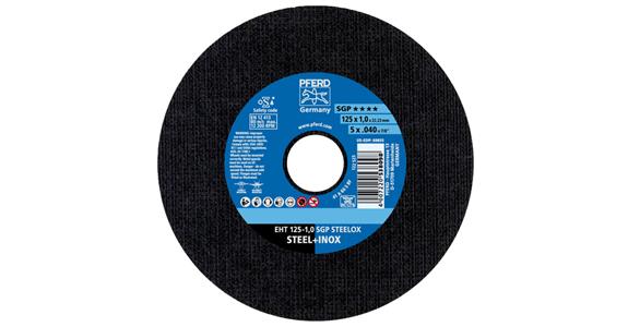 Free-hand cutting disc, straight, special line SGP STEELOX grit 60 125x1.0 mm