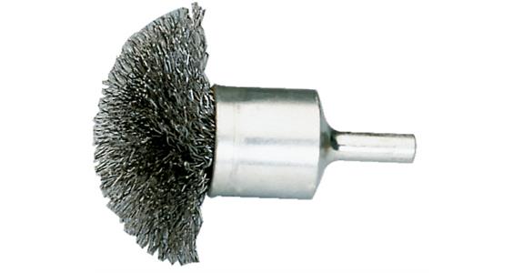 Wire end brush (decarbonising brush) spread steel wire dia. 28 mm
