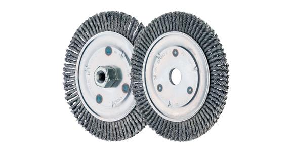Wheel brush Pipeline 125 mm dia., INOX wire 0.5 mm, thread M14