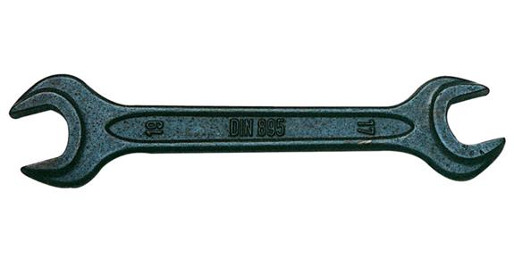Double open-end wrench 15° DIN 895 special steel AF 18x19 mm
