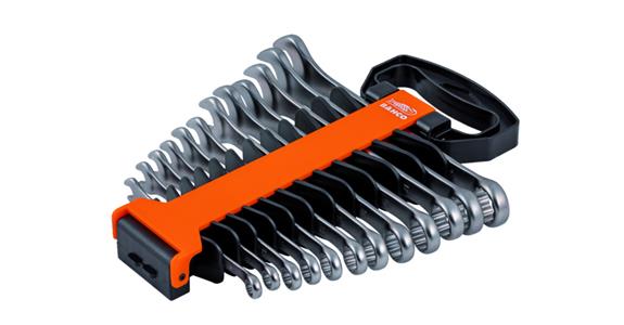 Combination wrench set 15° DIN 3113 12 pieces AF 8-19 mm