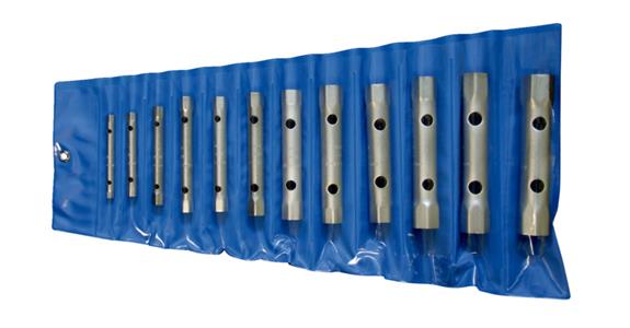 Hexagon socket wrench set DIN 896 B hardened 12 pieces AF 6x7–30x32 mm in bag