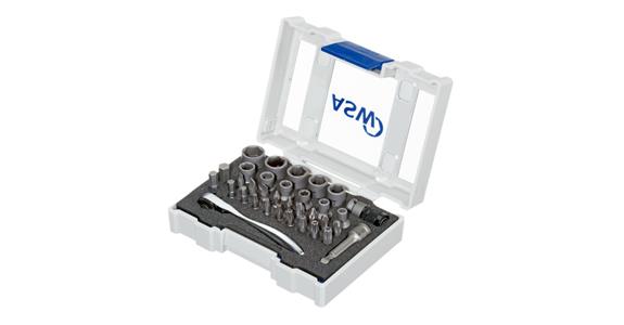 1/4 inch hexagon socket and bit set 34 pieces in plastic box