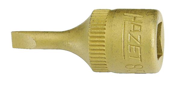 1/4 inch screwdriver bit CVD-TiN slotted 0.6x3.5 mm