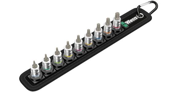 1/4 inch TX® screwdriver bit set short 9 pieces with holding function