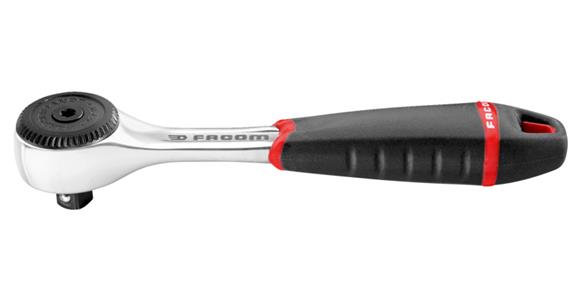 1/4 inch rot. head rev. ratchet DIN 3122 CV steel finely toothed length 117 mm