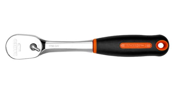 1/4 inch lever reversible ratchet DIN 3122 CV steel length 130 mm