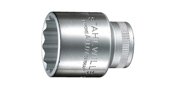 1/2 inch bi-hexagon socket DIN 3124/ISO2725 HPQ steel AF 8 mm