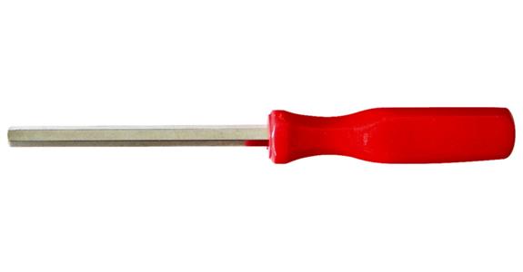 Hexagon pin wrench with straight handle, nickel-plated CV steel AF 10 mm