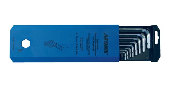 ŠESTIHRANNÝ ŠROUBOVÁK VE TVARU L, DLOUHÝ, 8 KS, 2–10 MM