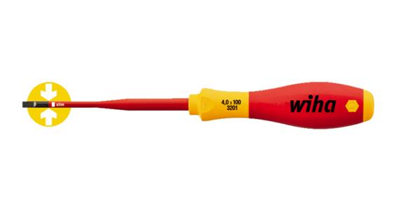 Plochý šroubovák WIHA slimFix VDE, 5,5x125 mm, rukojeť SoftFinish