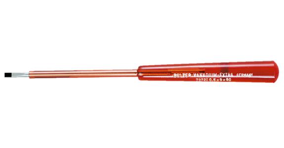 Slotted (grub) screwdriver plastic handle 0.4x2x63 mm for M2.3 to M5