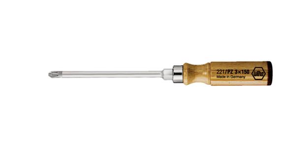 Phillips screwdriver, wooden handle DIN 5260 PZ ISO 8764 PZ 1x80 mm
