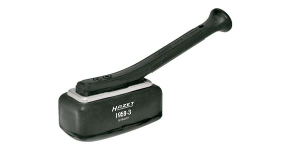 Adhesive hammer, rubber body, perm. plastic filler 70x140 mm L=280 mm