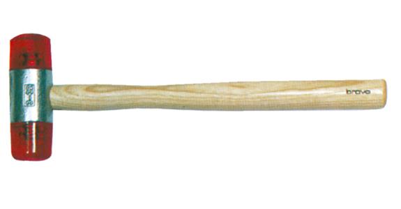Plastic hammer head dia. 27 mm length 270 mm weight 227 g, polished ash handle