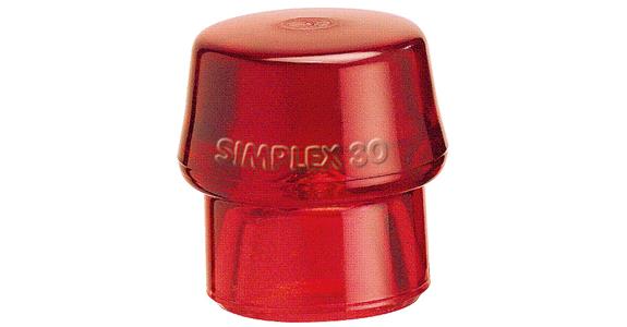Vložka HALDER SIMPLEX z plastu, červená barva, průměr 50 mm