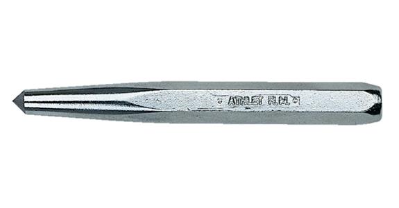 Hexagonal centre punch with carbide tip, tip dia. 12x120 mm