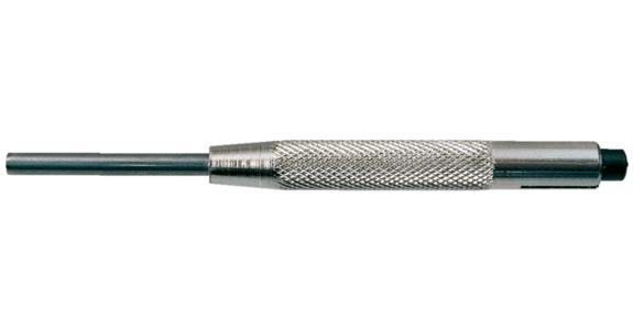 Pin punch with guide sleeve CV steel, tip dia. 1.4 mm overall length 85 mm