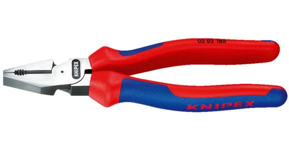 Komb. kleště pro náročné použ. KNIPEX, 225 mm, lešt. hlava, s dvoud. rukojetí