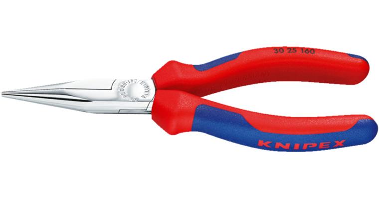 1056316102 Dlouhé kleště KNIPEX, 160 mm, dl. kul., ploché čelisti, s dvoudílnou rukojetí