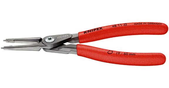 Kleště na pojistné kroužky KNIPEX, J2, 180 mm, vlož. hroty, na vnitřní kroužky