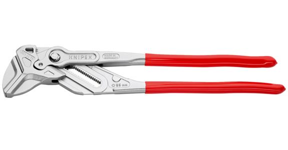 Klešťový klíč KNIPEX, 400 mm, šířka na ploškách až 85 mm, chromovaný
