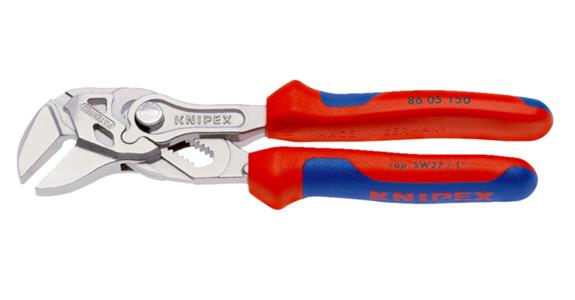 Klešťový klíč KNIPEX, 150 mm, šířka na pl. až 27 mm, chromovaný, 2d. rukojeť