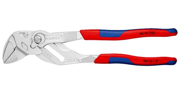 Klešťový klíč KNIPEX, 250 mm, šířka na pl. až 52 mm, chromovaný, 2d. rukojeť