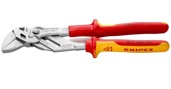 VDE pliers wrench 250 mm to AF 52 mm, 19x position box joint