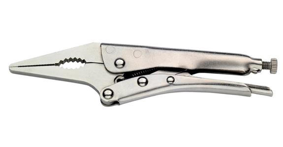 Langbeck locking pliers length 240 mm, clamp. width 55 mm, nickel-plated, taper.