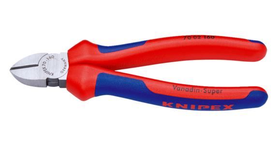 Boční štípací kleště KNIPEX, 140 mm, leštěná hlava, s dvoudílnou rukojetí