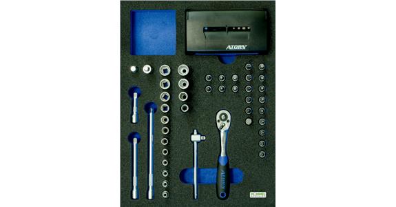OPT-I-STORE insert 260x345x30 mm for 1/4 inch socket wrench set no. 59623 101