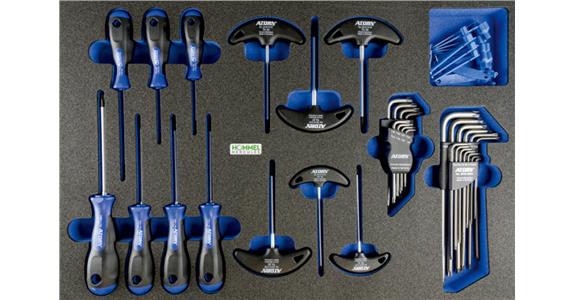 TX® screwdriver/hex key set 35 pcs in OPT-I-STORE insert 520x345x30 mm